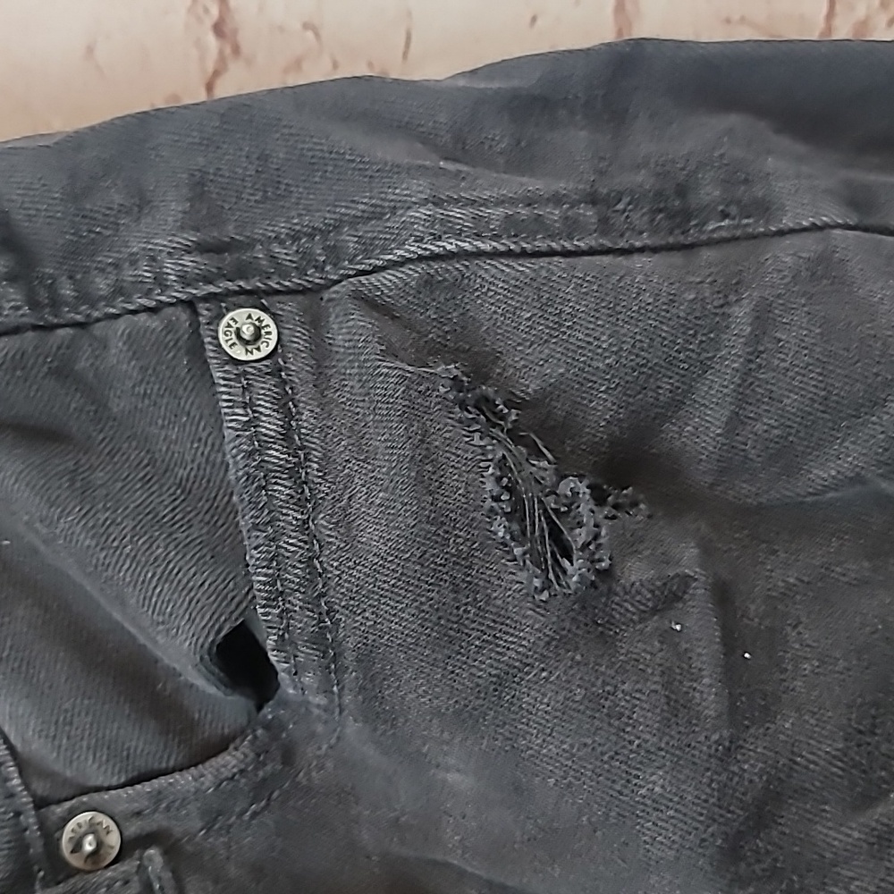 American eagle black mom jeans 4 long new nwt - Picture 4 of 7